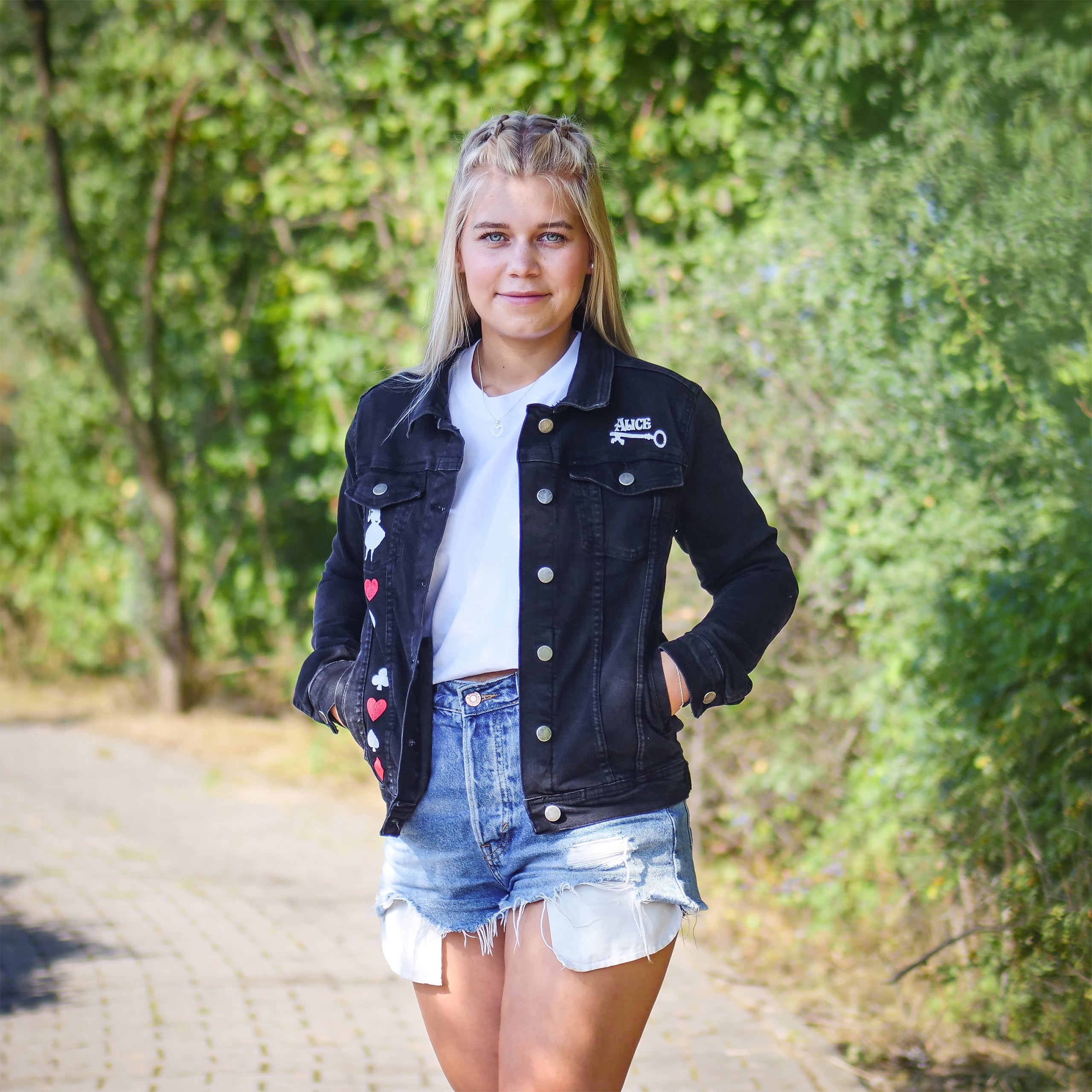 Image produit Alice au Pays des Merveilles - World Of My Own Veste en Jean Femme Noir