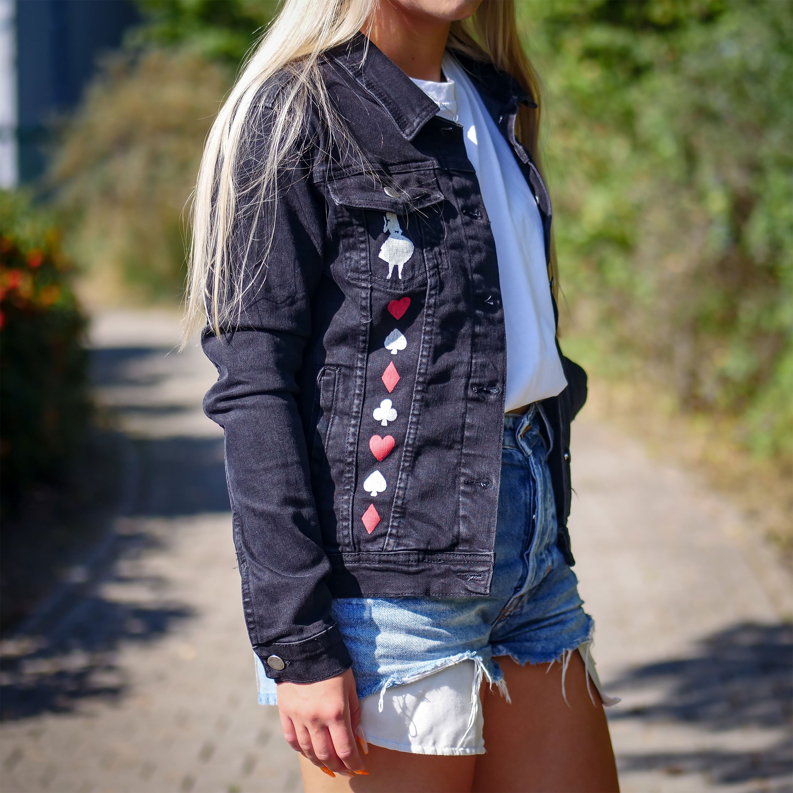 Image produit Alice au Pays des Merveilles - World Of My Own Veste en Jean Femme Noir