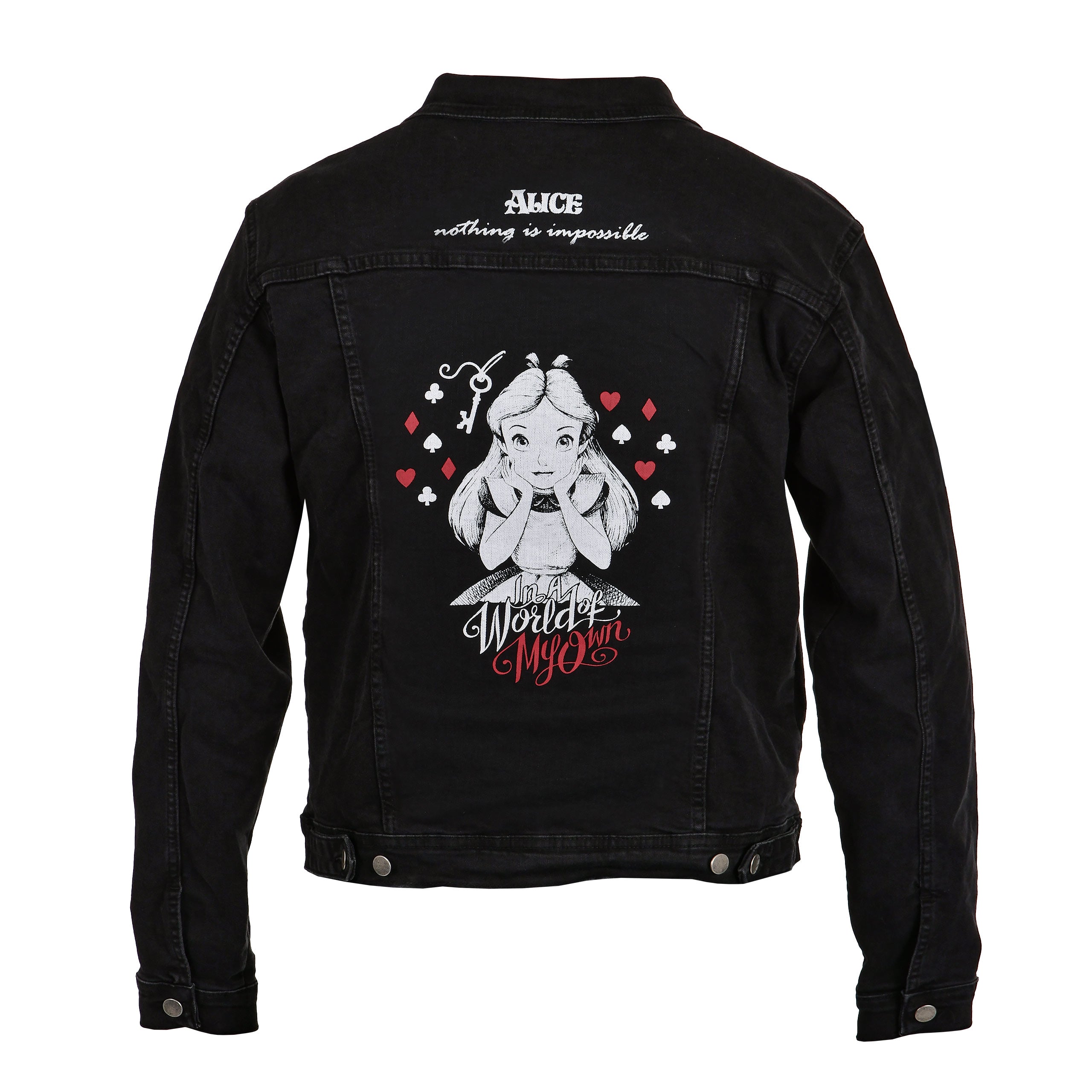 Image produit Alice au Pays des Merveilles - World Of My Own Veste en Jean Femme Noir