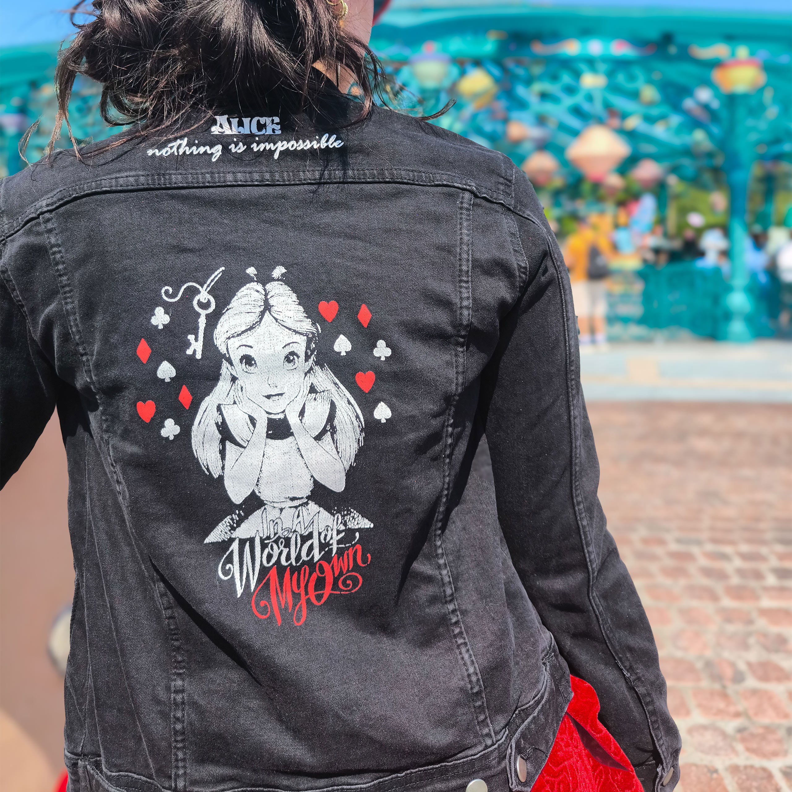 Image produit Alice au Pays des Merveilles - World Of My Own Veste en Jean Femme Noir