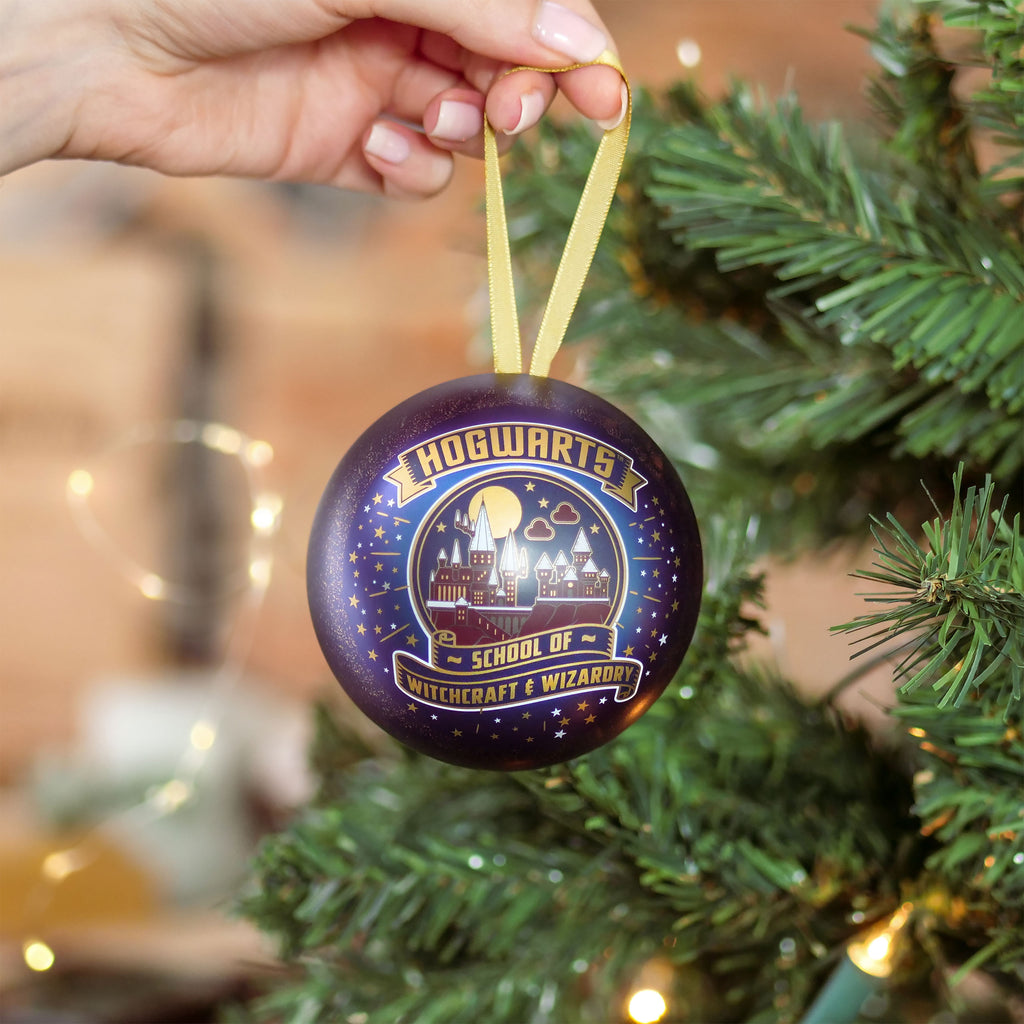 Image produit Harry Potter - Boule de Noël de l'École de Sorcellerie de Poudlard avec Collier