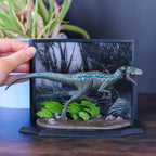 Image produit Jurassic Park - Figurine Diorama Velociraptor Bleu