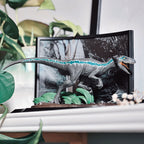 Image produit Jurassic Park - Figurine Diorama Velociraptor Bleu