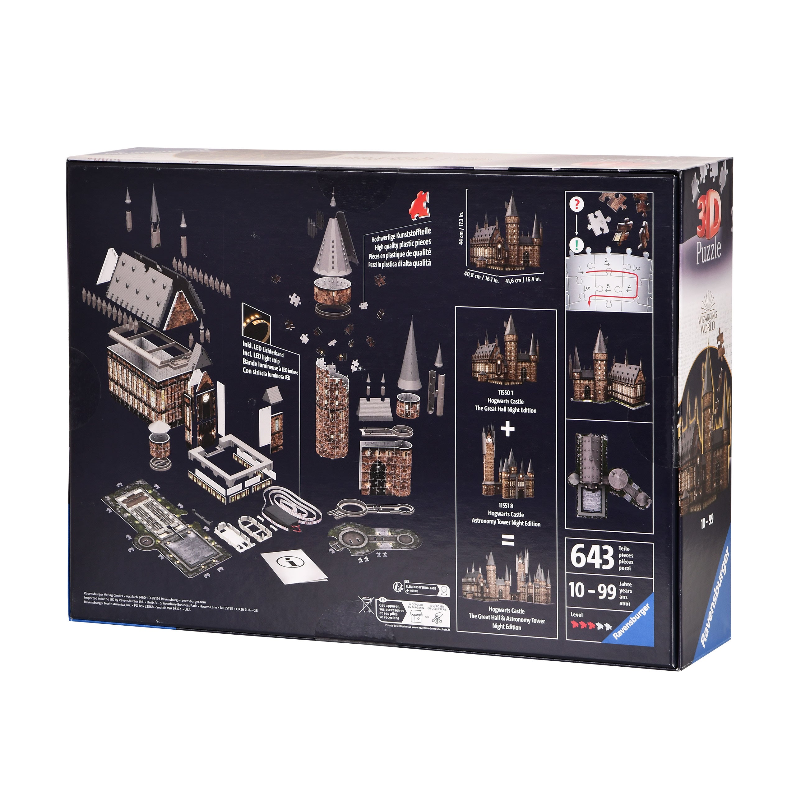 Image produit Château de Poudlard La Grande Salle Puzzle 3D avec Éclairage - Harry Potter