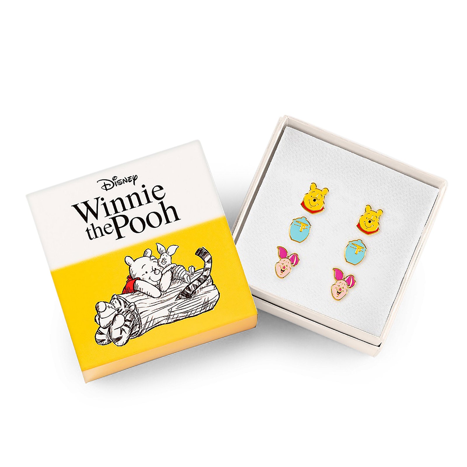 Image produit Winnie l'Ourson - Lot de 3 boucles d'oreilles en boîte cadeau