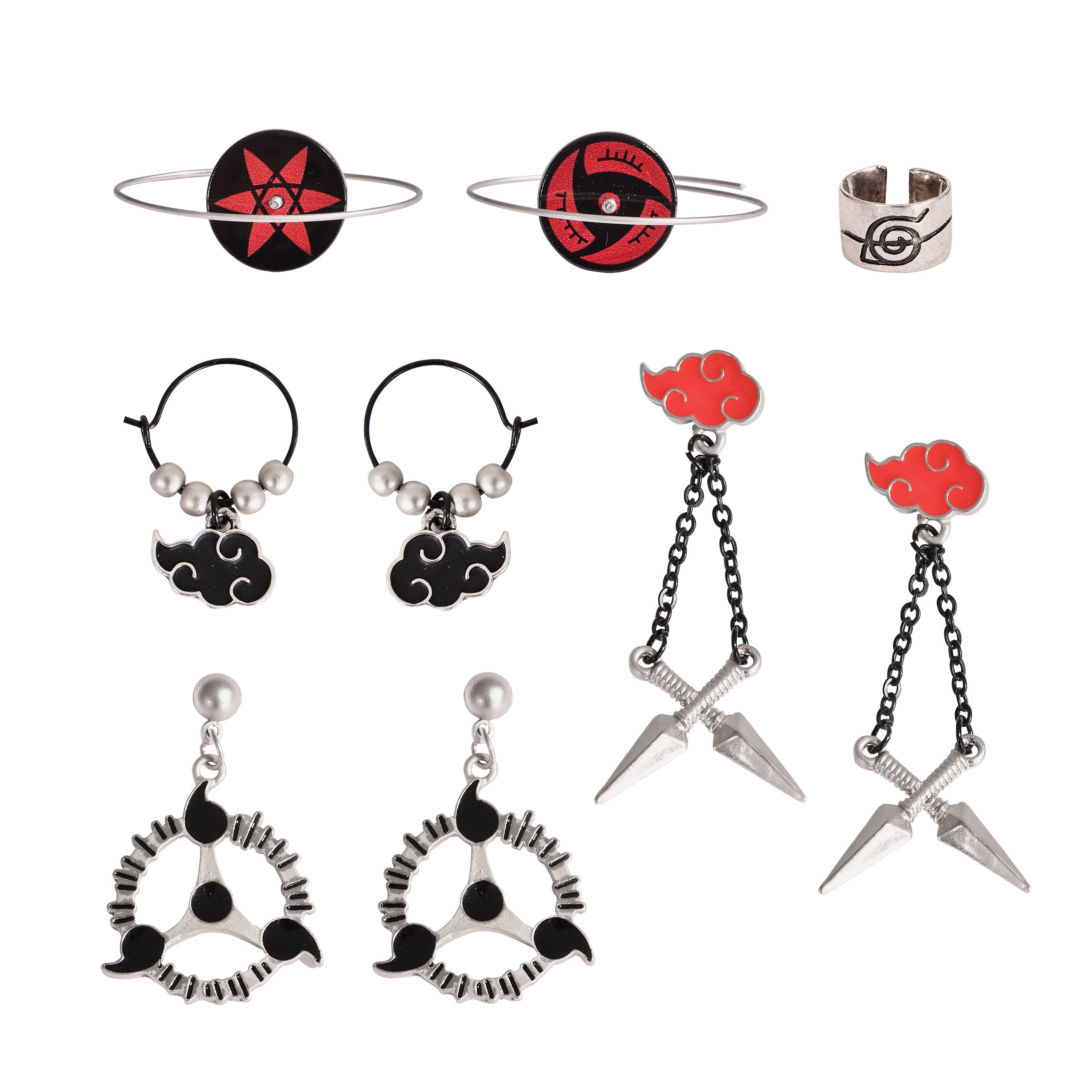 Image produit Naruto Shippuden - Boucles d'oreilles Icons ensemble de 4 pièces
