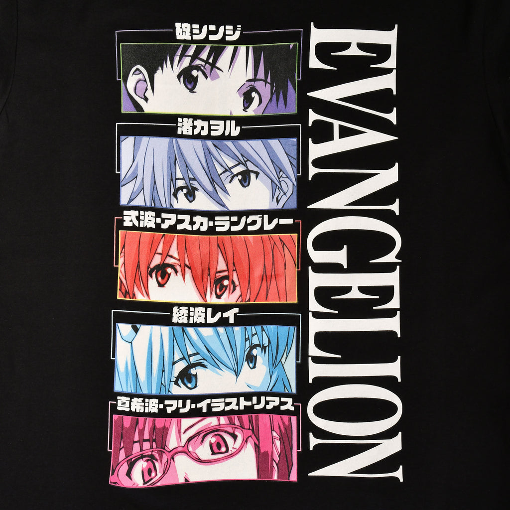 Image produit Evangelion - T-shirt noir Characters Eyes