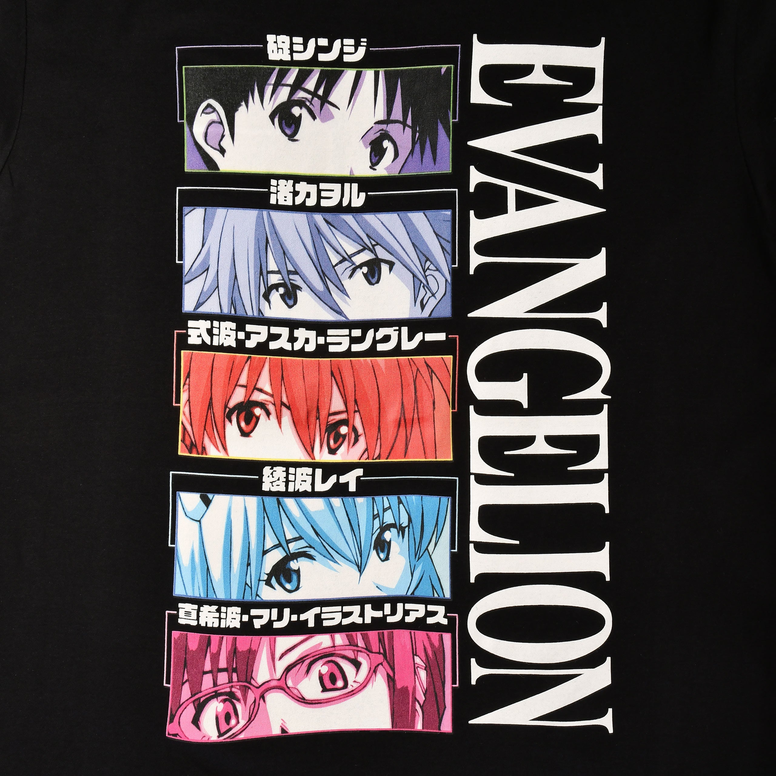 Image produit Evangelion - T-shirt noir Characters Eyes