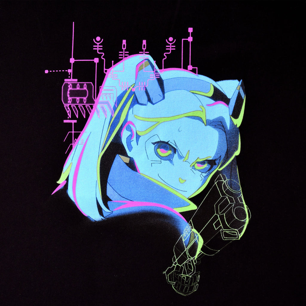Image produit Cyberpunk Edgerunners - T-shirt Rebecca Neon noir