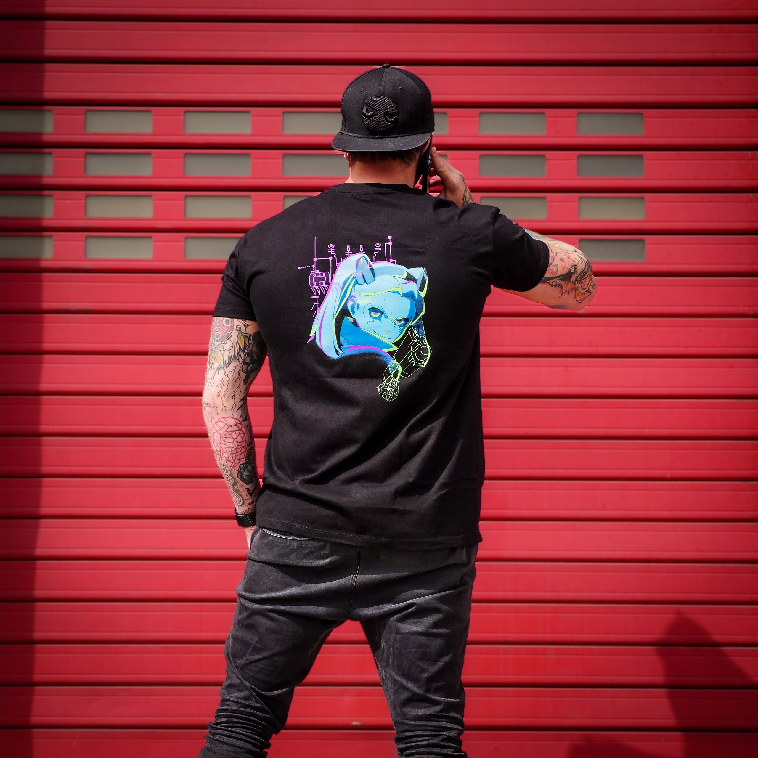 Image produit Cyberpunk Edgerunners - T-shirt Rebecca Neon noir