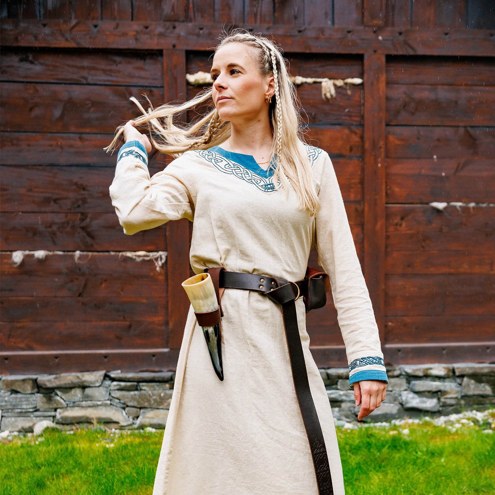Image produit Robe Viking Lagertha Beige-Bleu