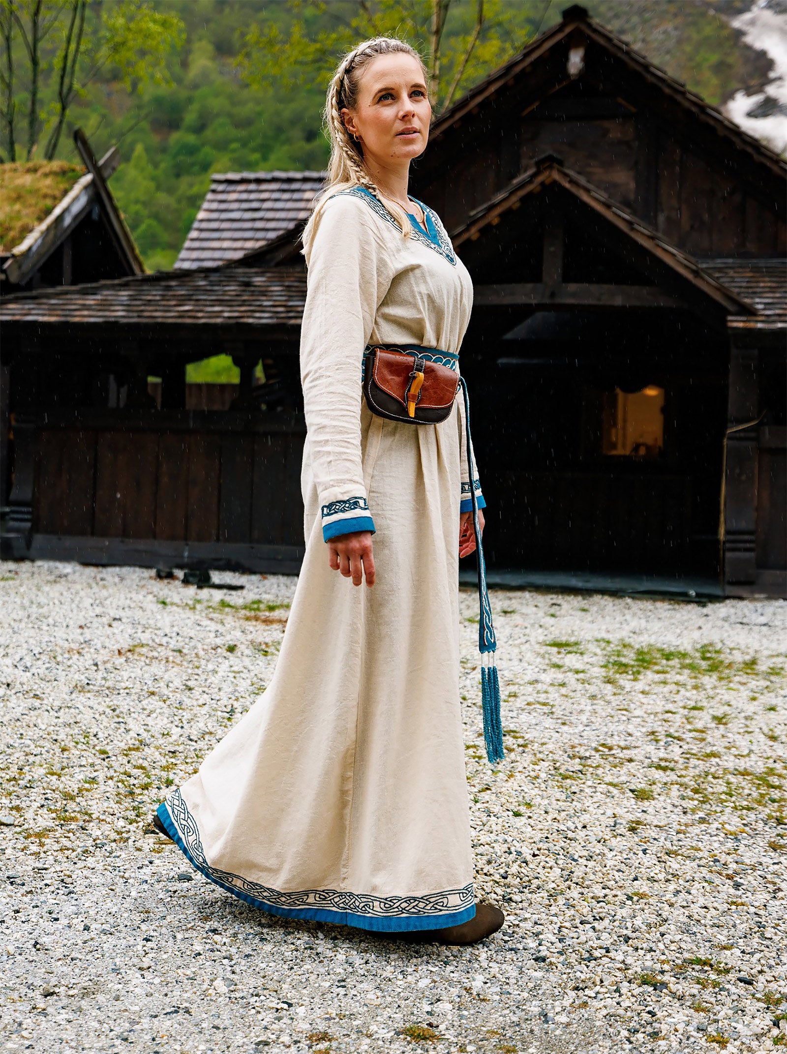 Image produit Robe Viking Lagertha Beige-Bleu