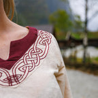 Image produit Robe viking Lagertha beige-rouge