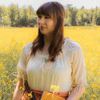 Image produit Blouse Médiévale à Manches Courtes Vera Beige