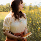 Image produit Blouse Médiévale à Manches Courtes Vera Beige