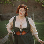 Image produit Blouse médiévale Vera manches courtes en chanvre