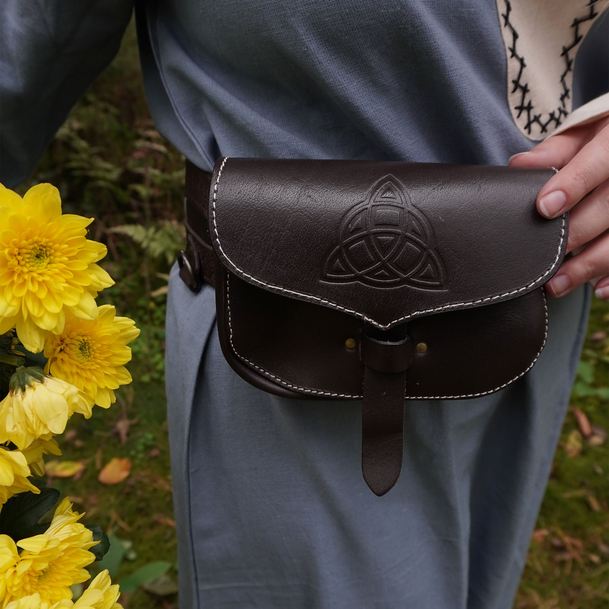 Image produit Sac de Ceinture Médiéval Hulda Marron