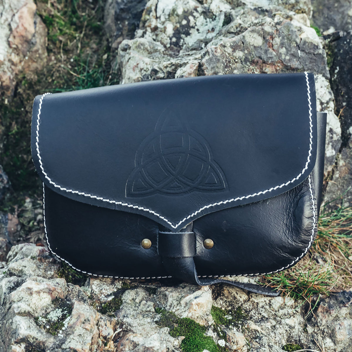 Image produit Sacoche médiévale de ceinture Hulda noire