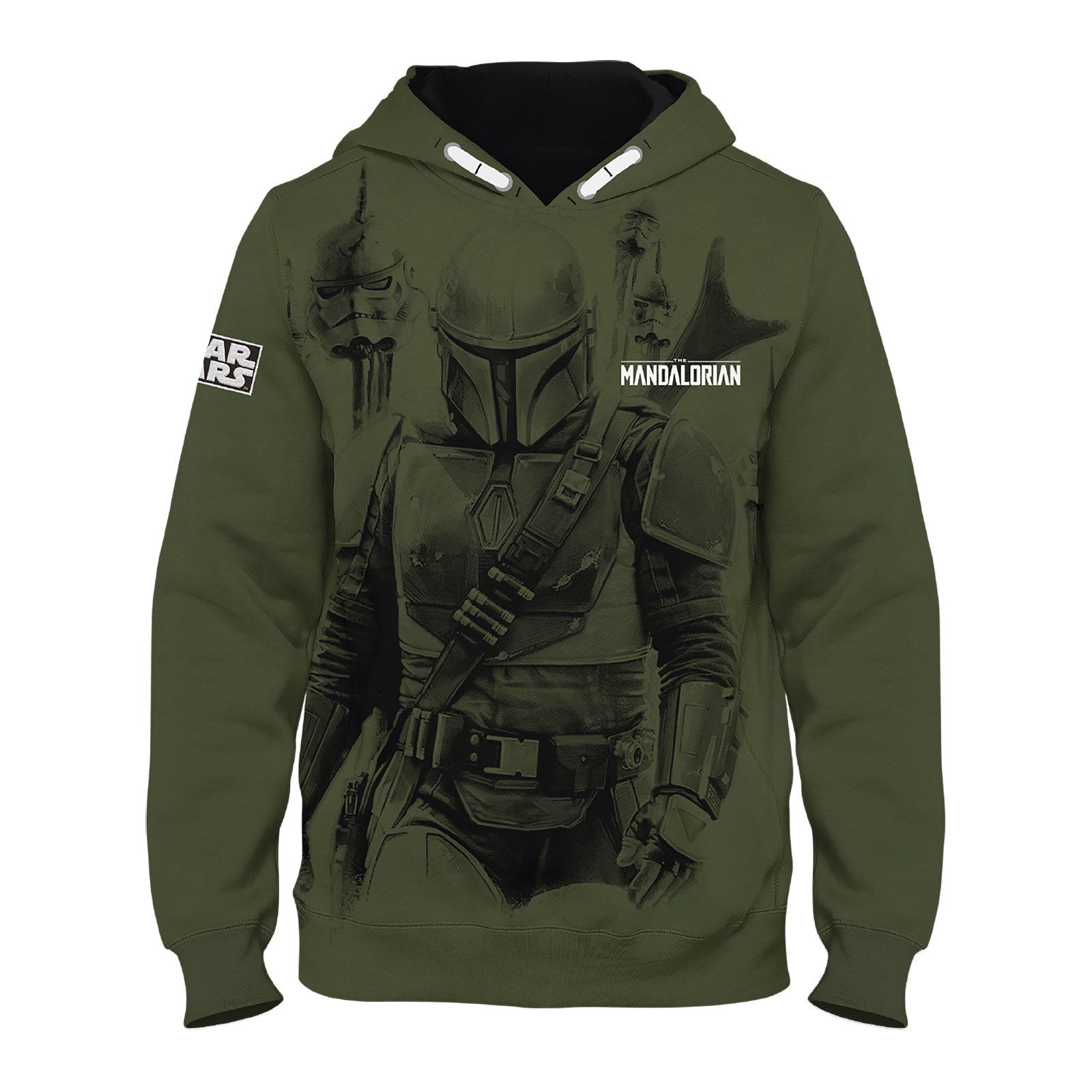 Image produit Sweat à capuche Mando Enfants Vert - Star Wars The Mandalorian