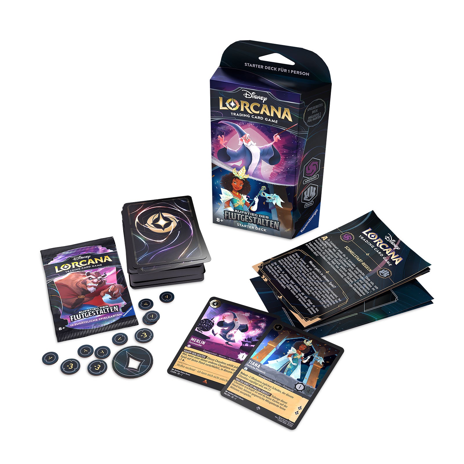Image produit Disney Lorcana Améthyste et Acier Starter Set - Montée des Formes de Marée Trading Card Game