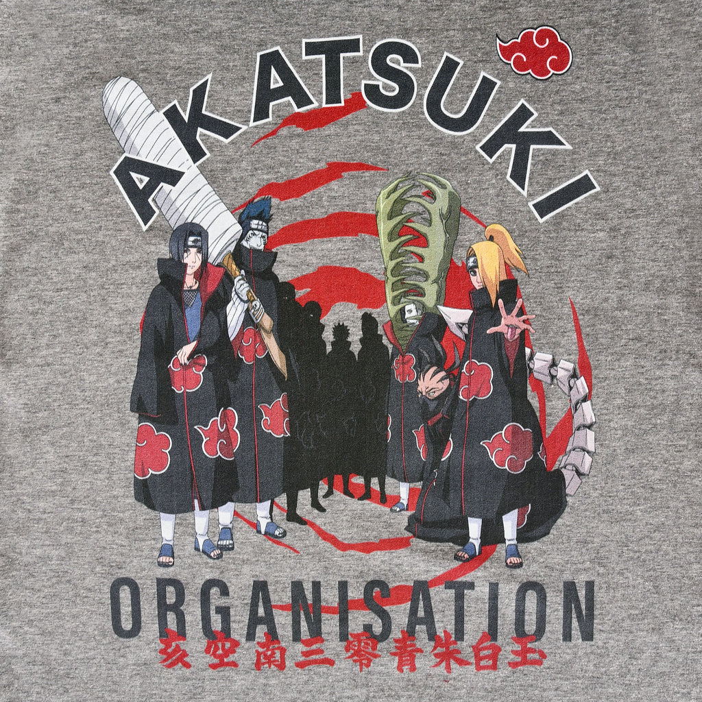 Image produit Naruto Shippuden - T-shirt gris de l'organisation Akatsuki