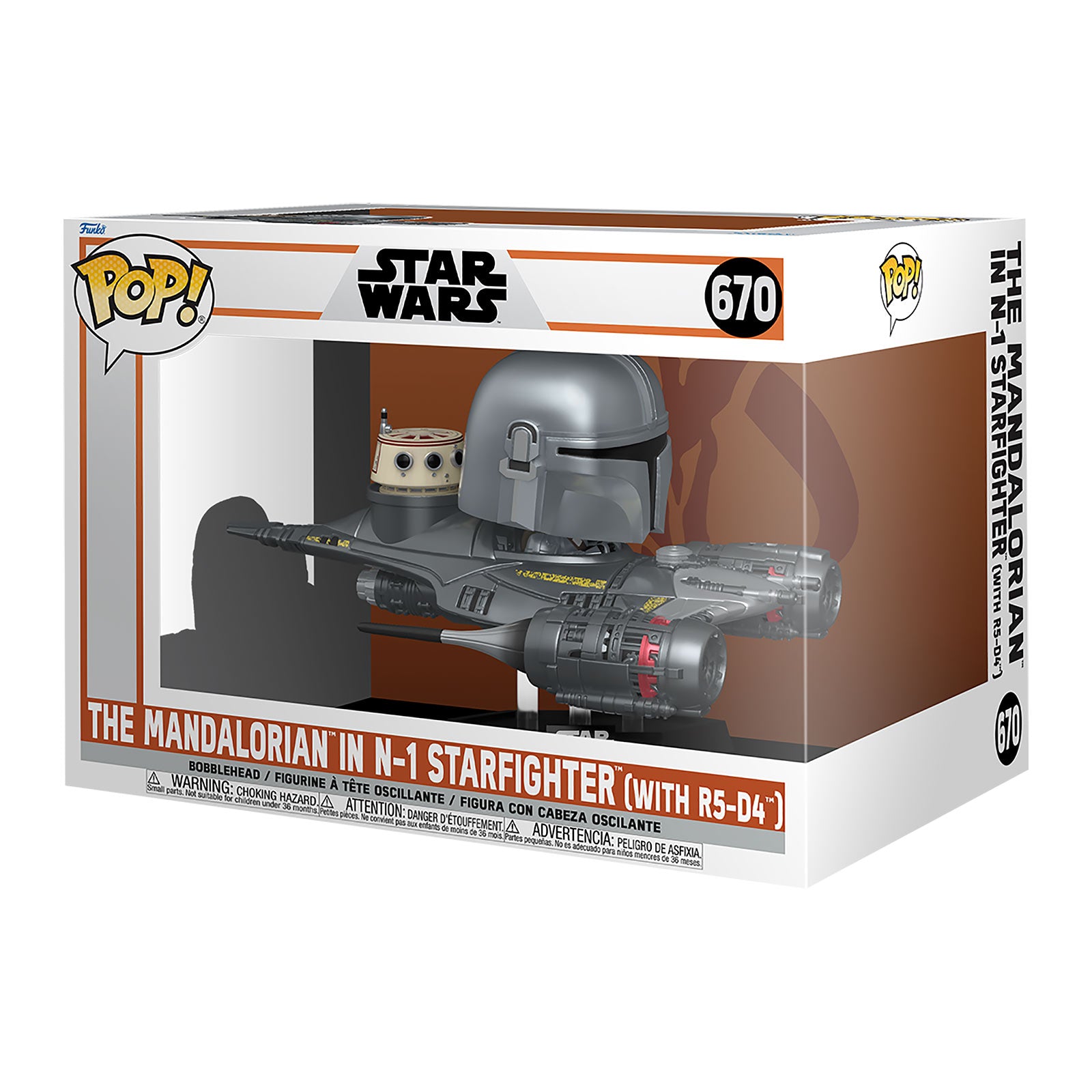 Image produit Mandalorien dans le N1 Starfighter Funko Pop Figurine à tête branlante - Star Wars The Mandalorian