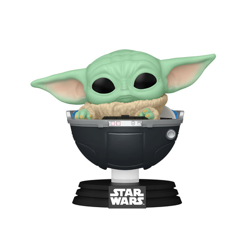 Image produit Grogu dans la poussette Funko Pop Figurine à tête branlante - Star Wars The Mandalorian