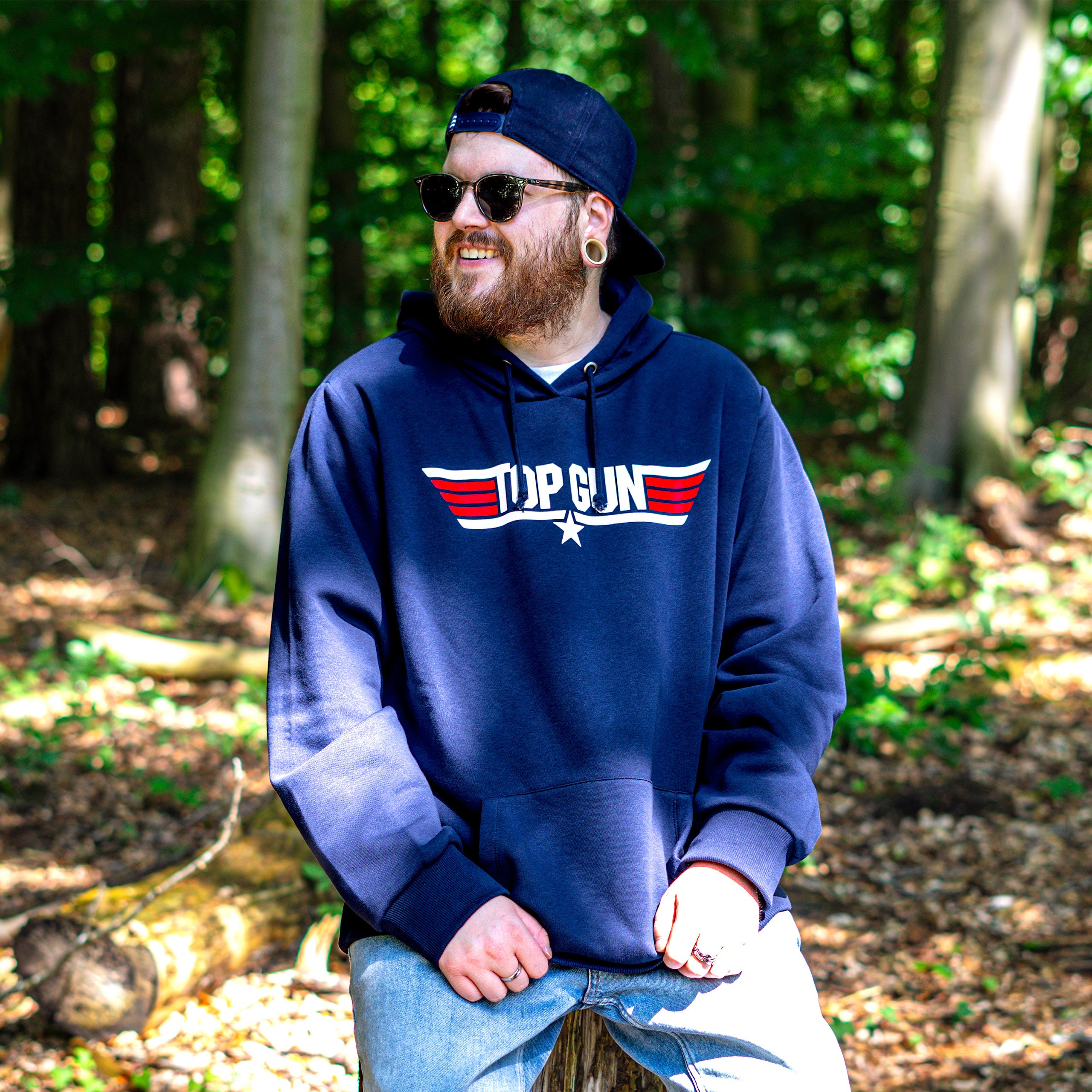 Image produit Top Gun - Sweat à capuche logo bleu
