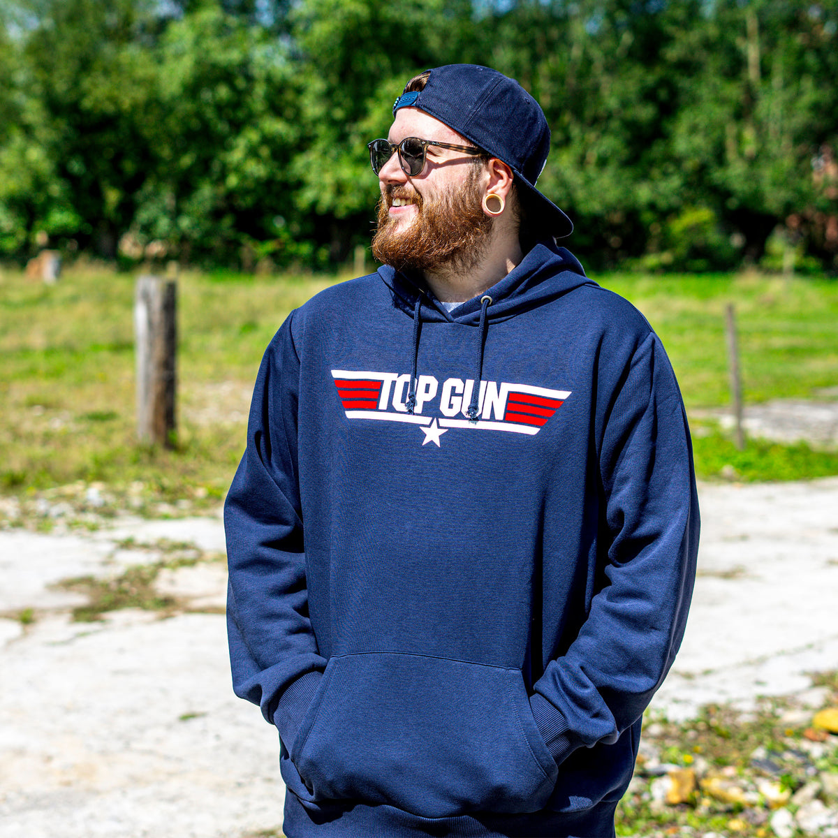 Image produit Top Gun - Sweat à capuche logo bleu