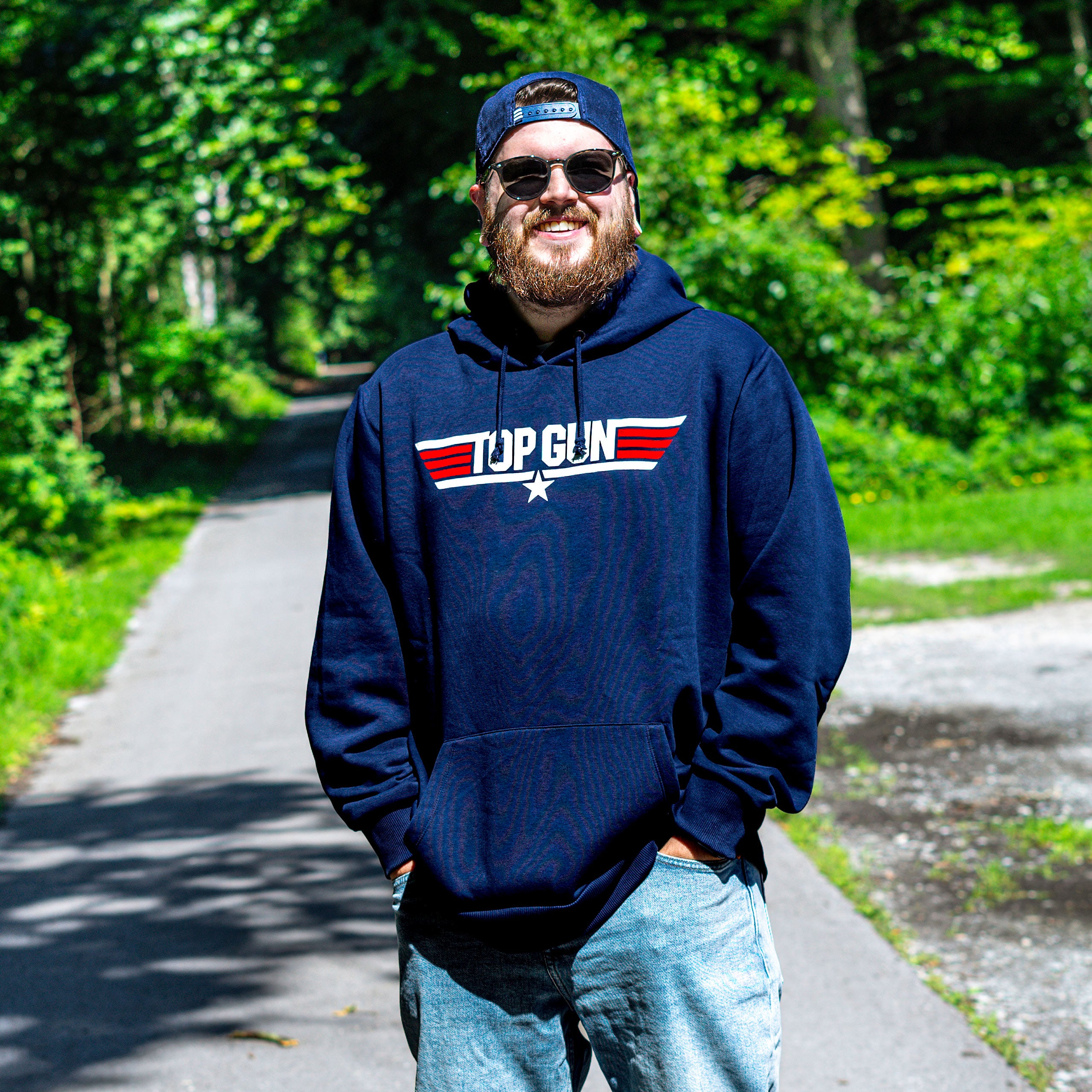 Image produit Top Gun - Sweat à capuche logo bleu