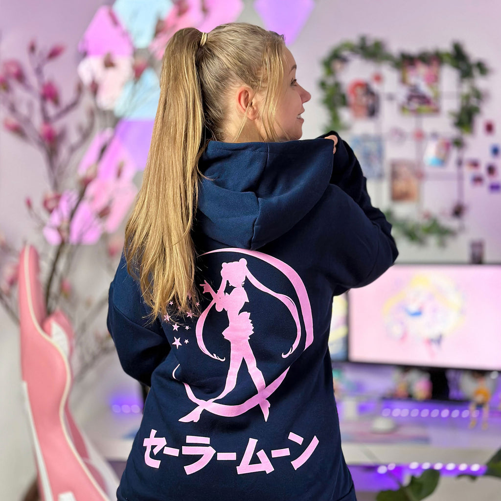 Image produit Sailor Moon - Sweat à capuche Silhouette bleu