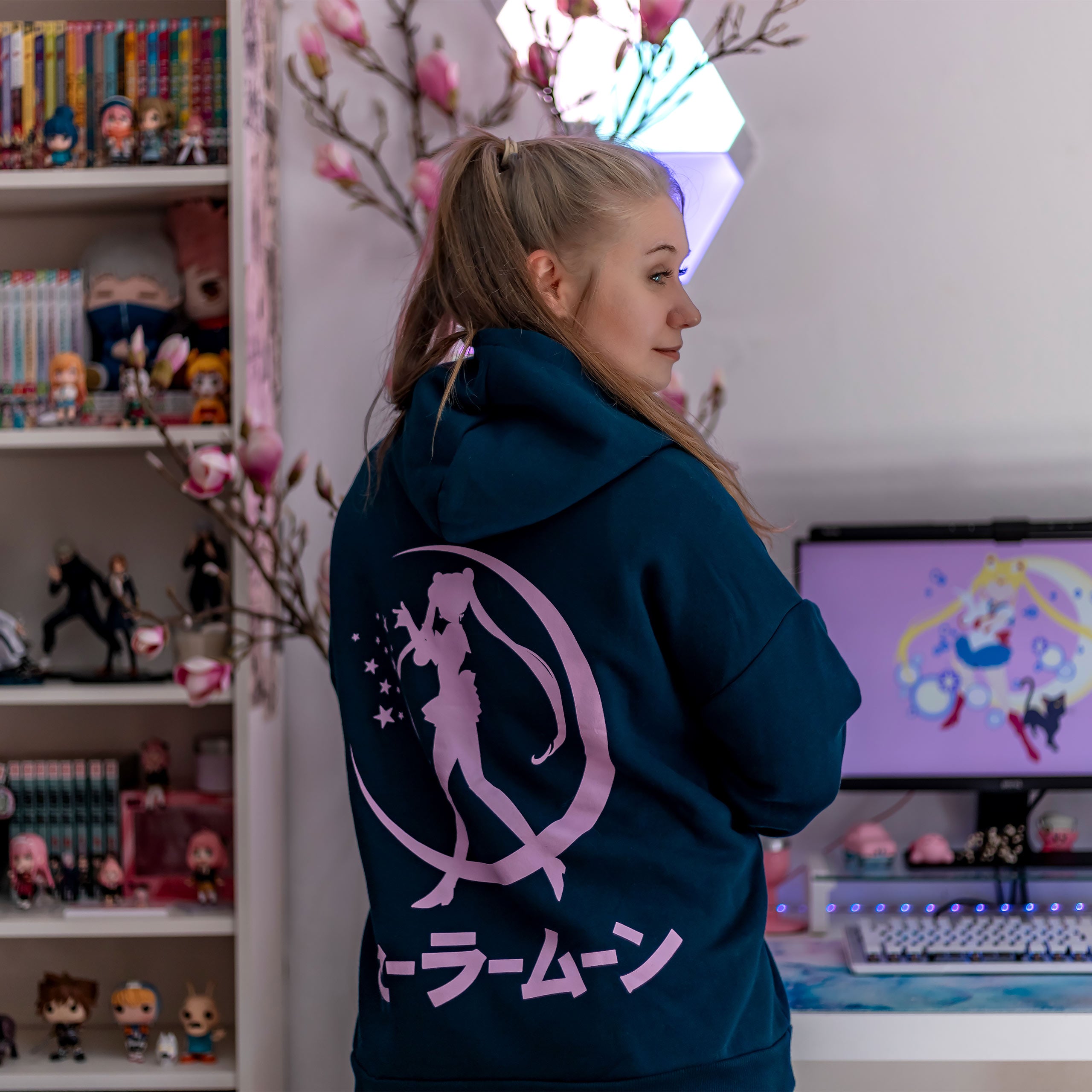 Image produit Sailor Moon - Sweat à capuche Silhouette bleu