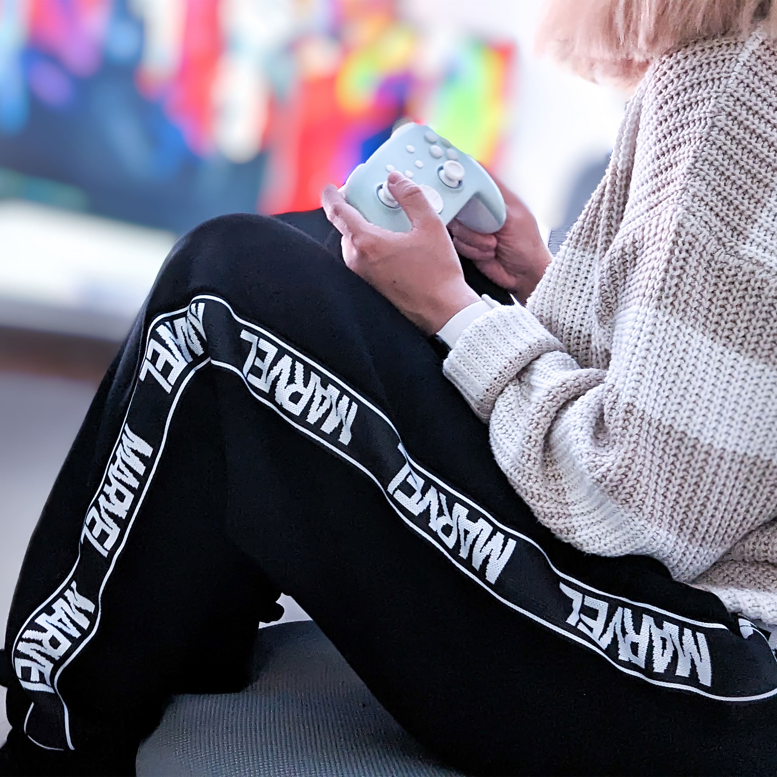 Image produit Marvel - Pantalon de sweat logo noir