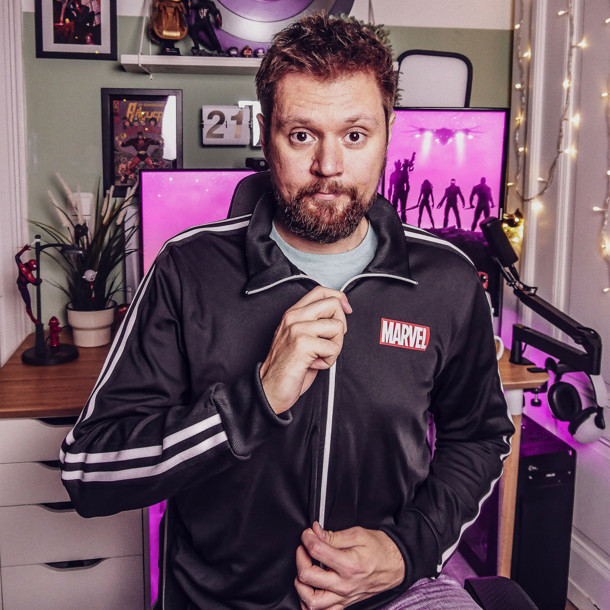 Image produit Marvel - Veste de survêtement Logo noir