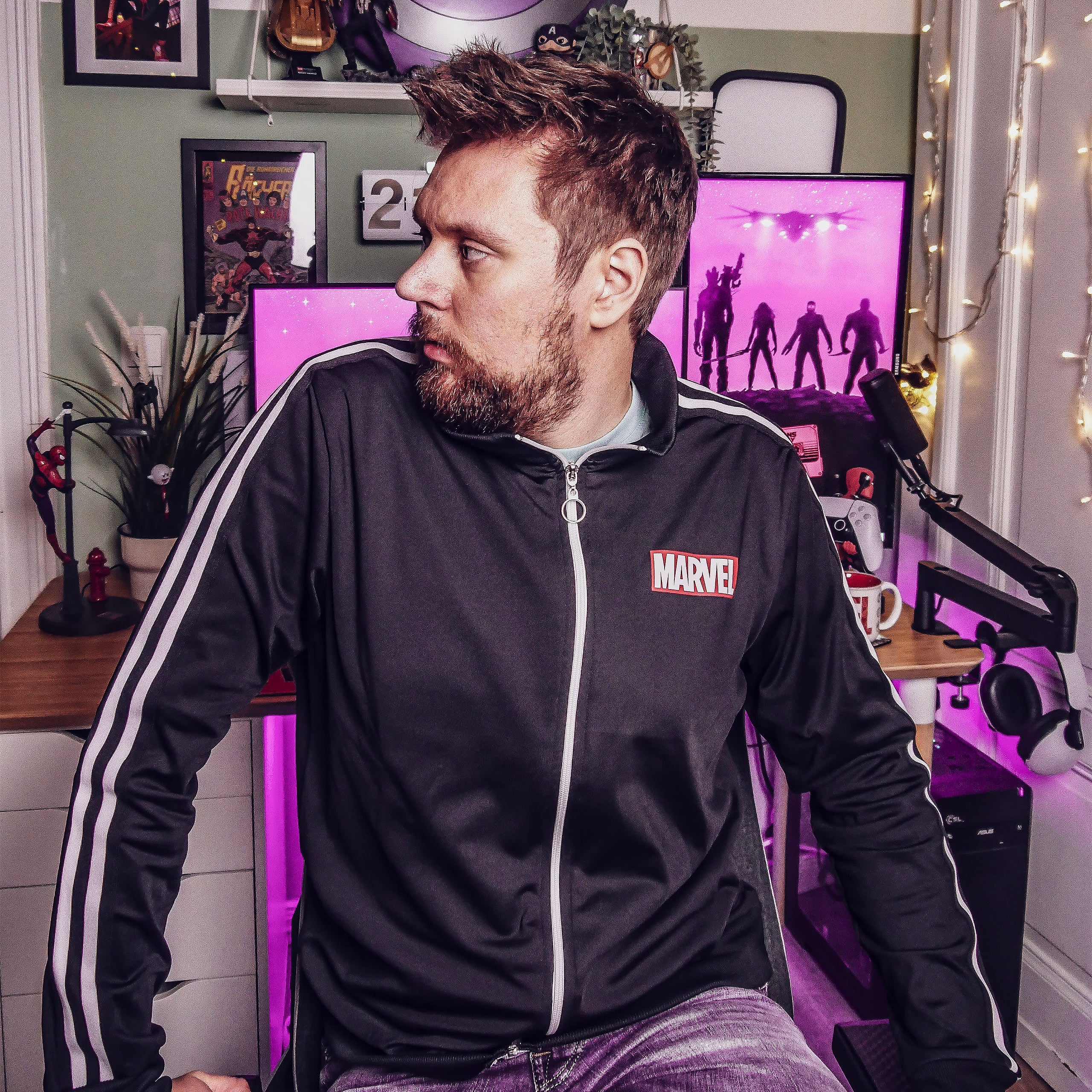 Image produit Marvel - Veste de survêtement Logo noir