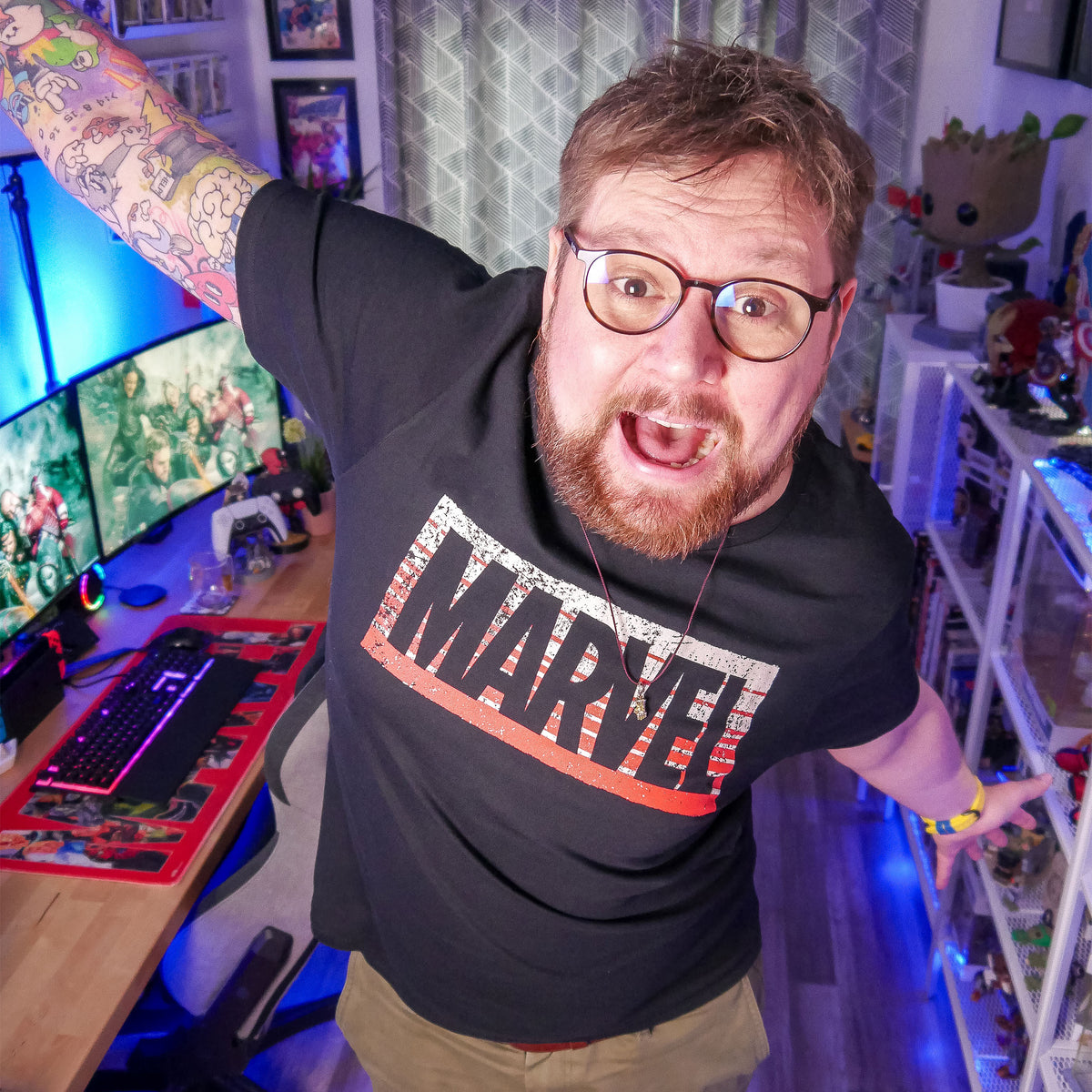 Image produit Marvel - T-shirt logo Guardians noir