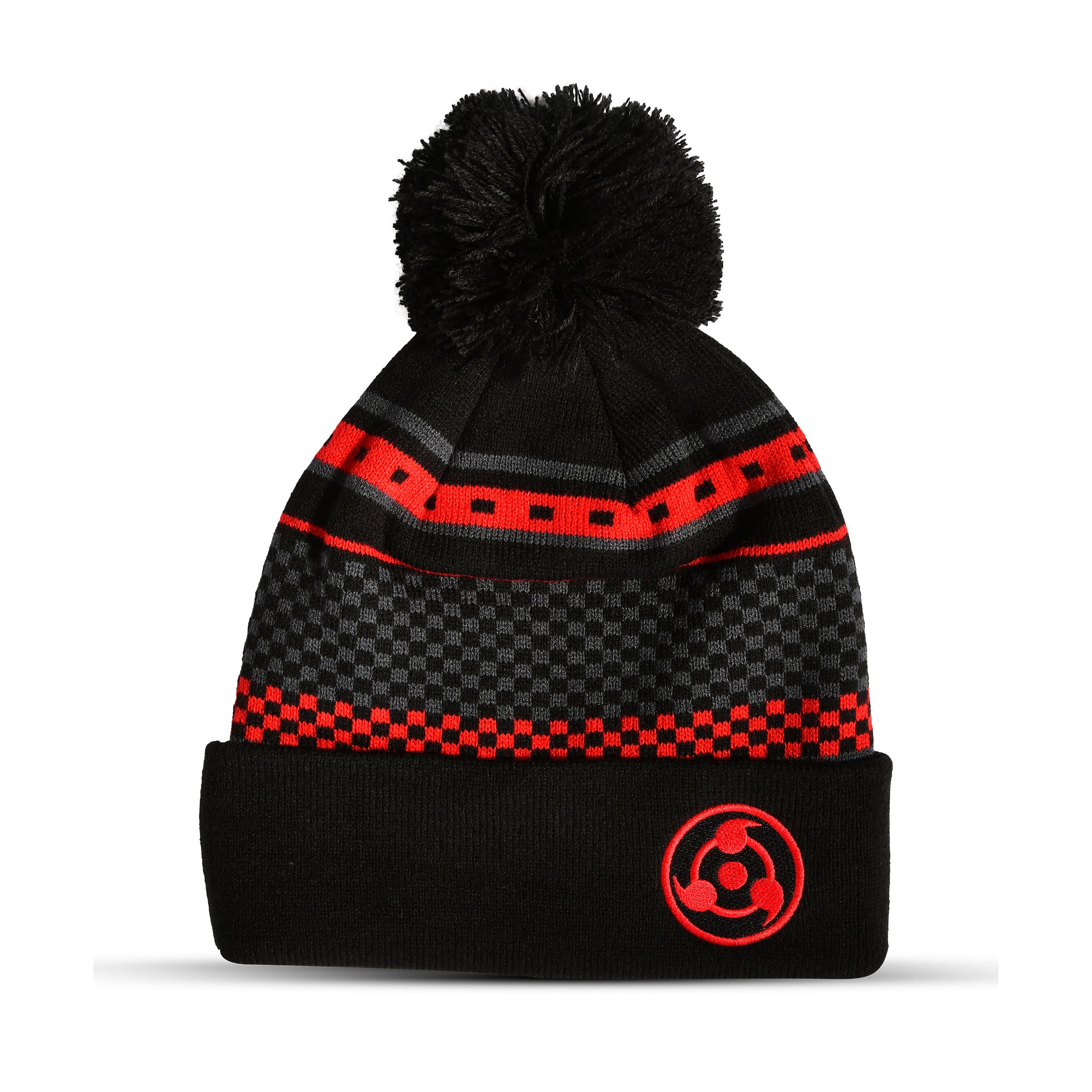 Image produit Naruto Shippuden - Bonnet Symbole Sharingan avec Pompon noir