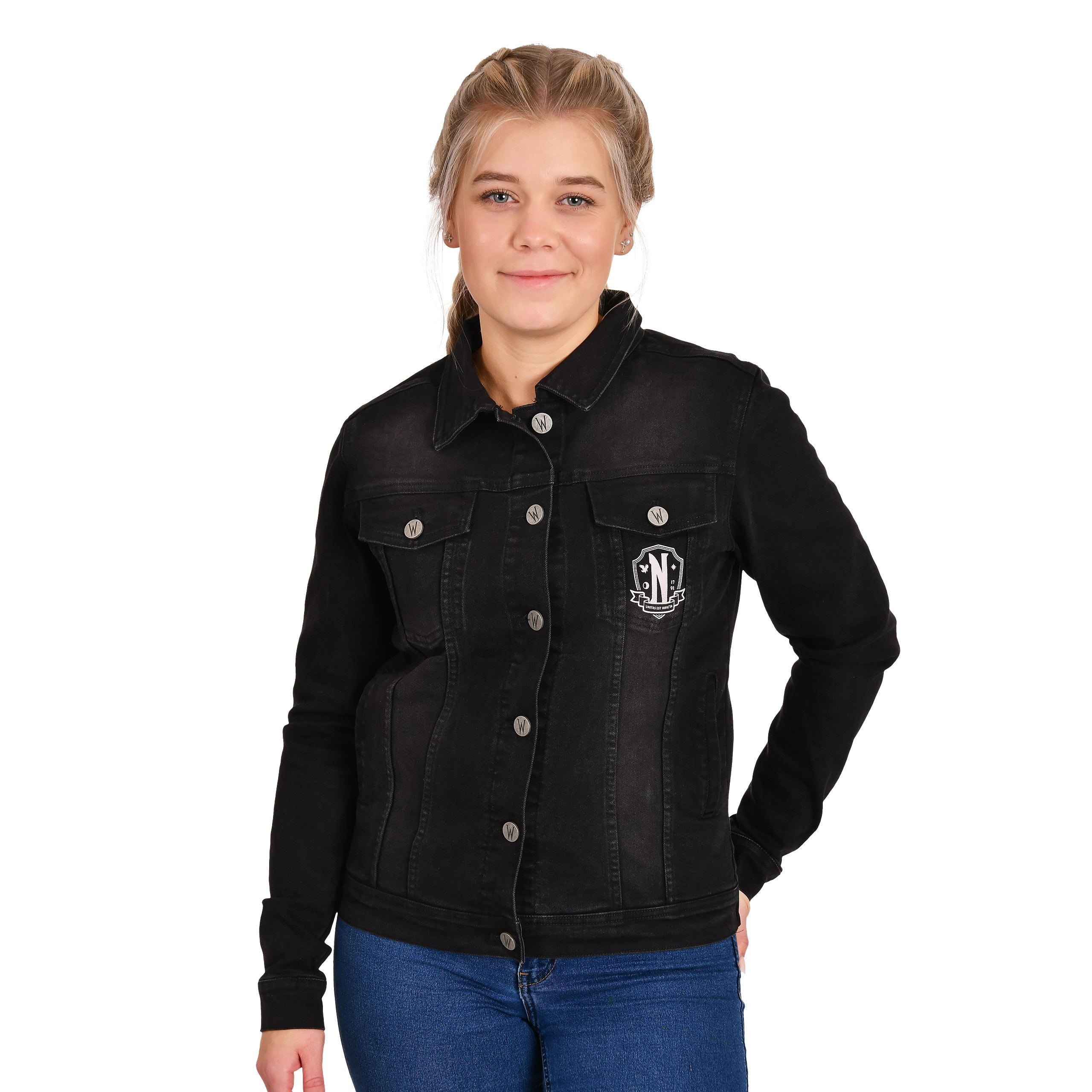 Image produit Mercredi - Veste en jean Académie Nevermore noir