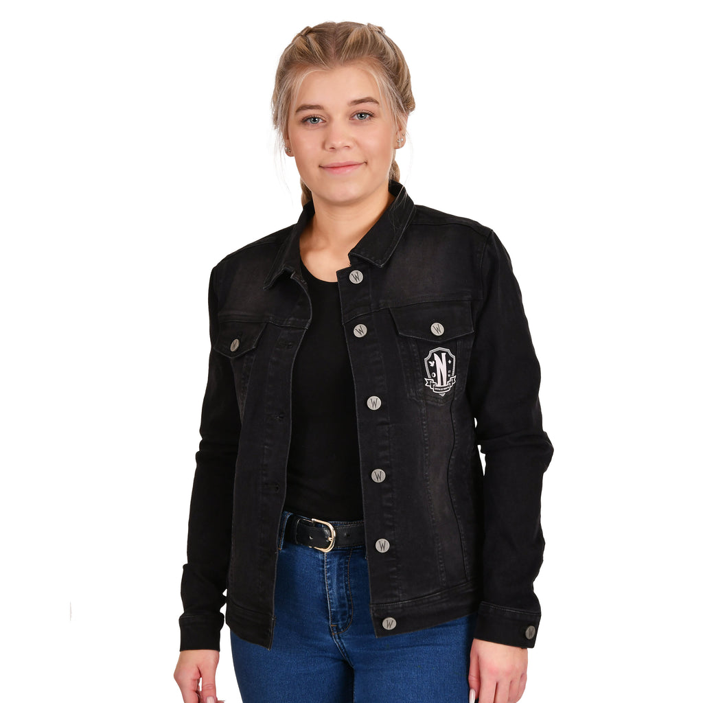 Image produit Mercredi - Veste en jean Académie Nevermore noir