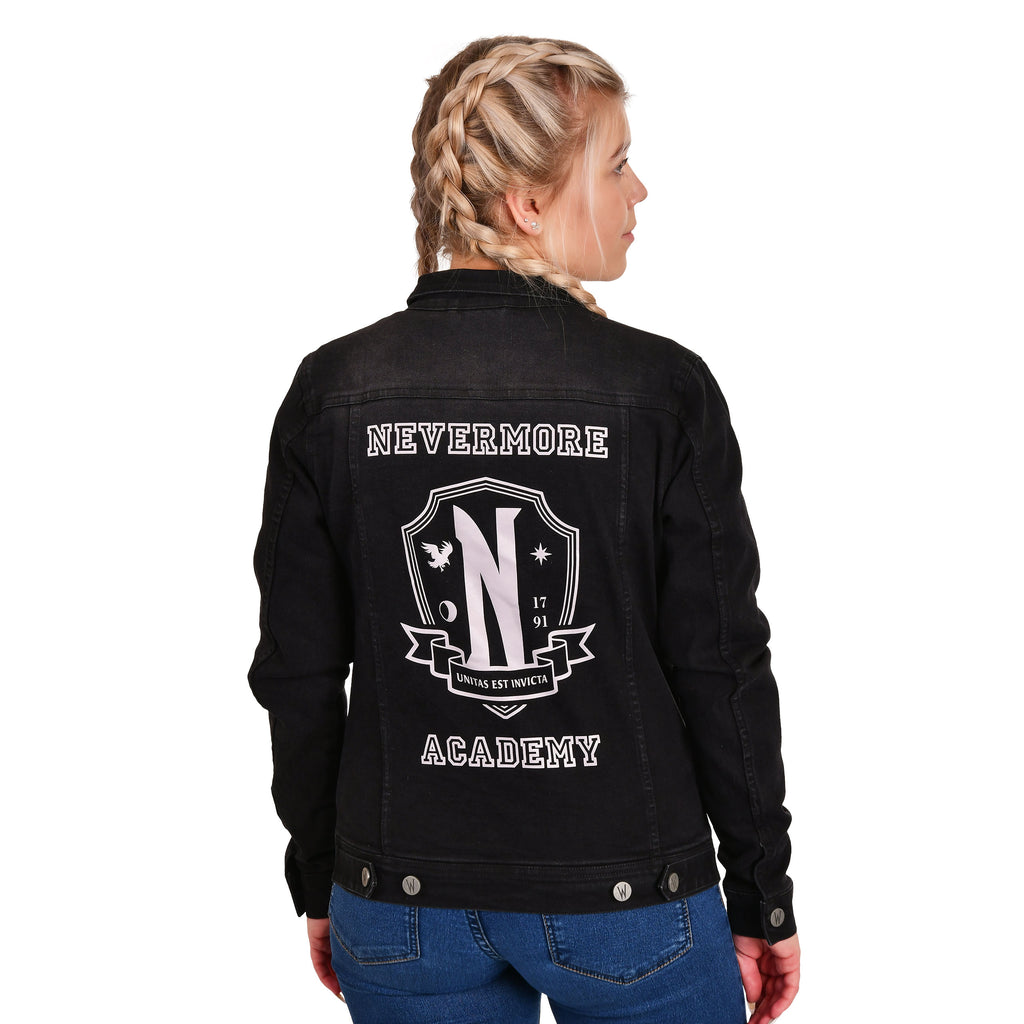 Image produit Mercredi - Veste en jean Académie Nevermore noir