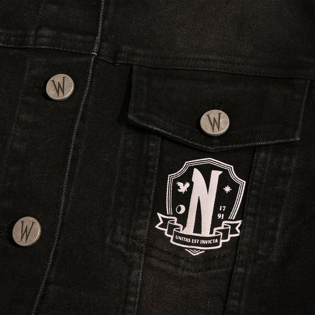 Image produit Mercredi - Veste en jean Académie Nevermore noir