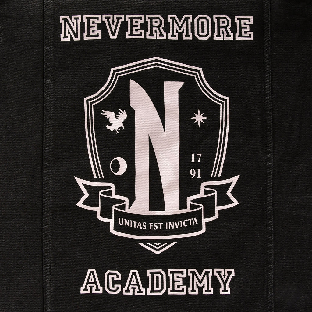 Image produit Mercredi - Veste en jean Académie Nevermore noir