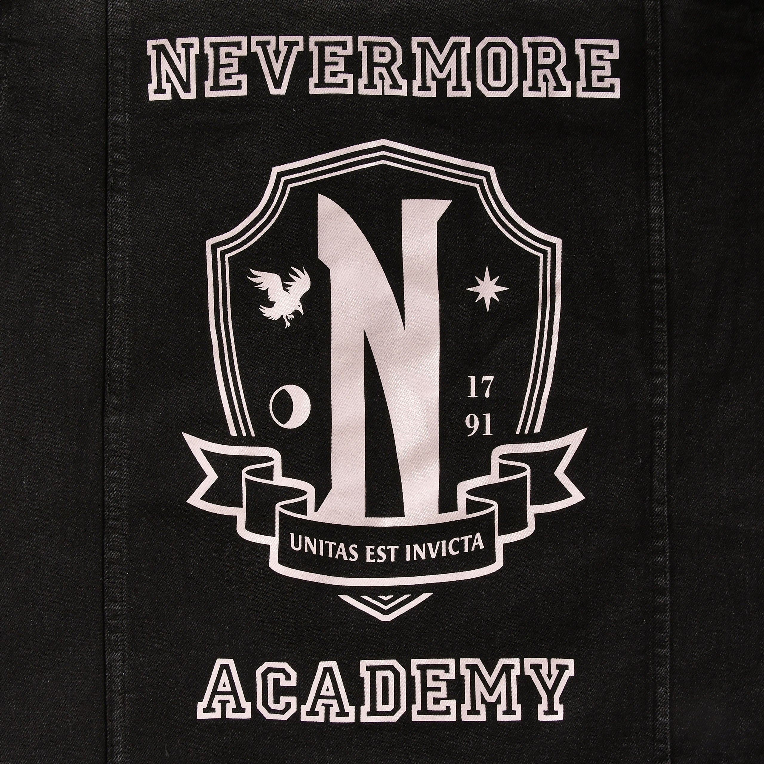 Image produit Mercredi - Veste en jean Académie Nevermore noir