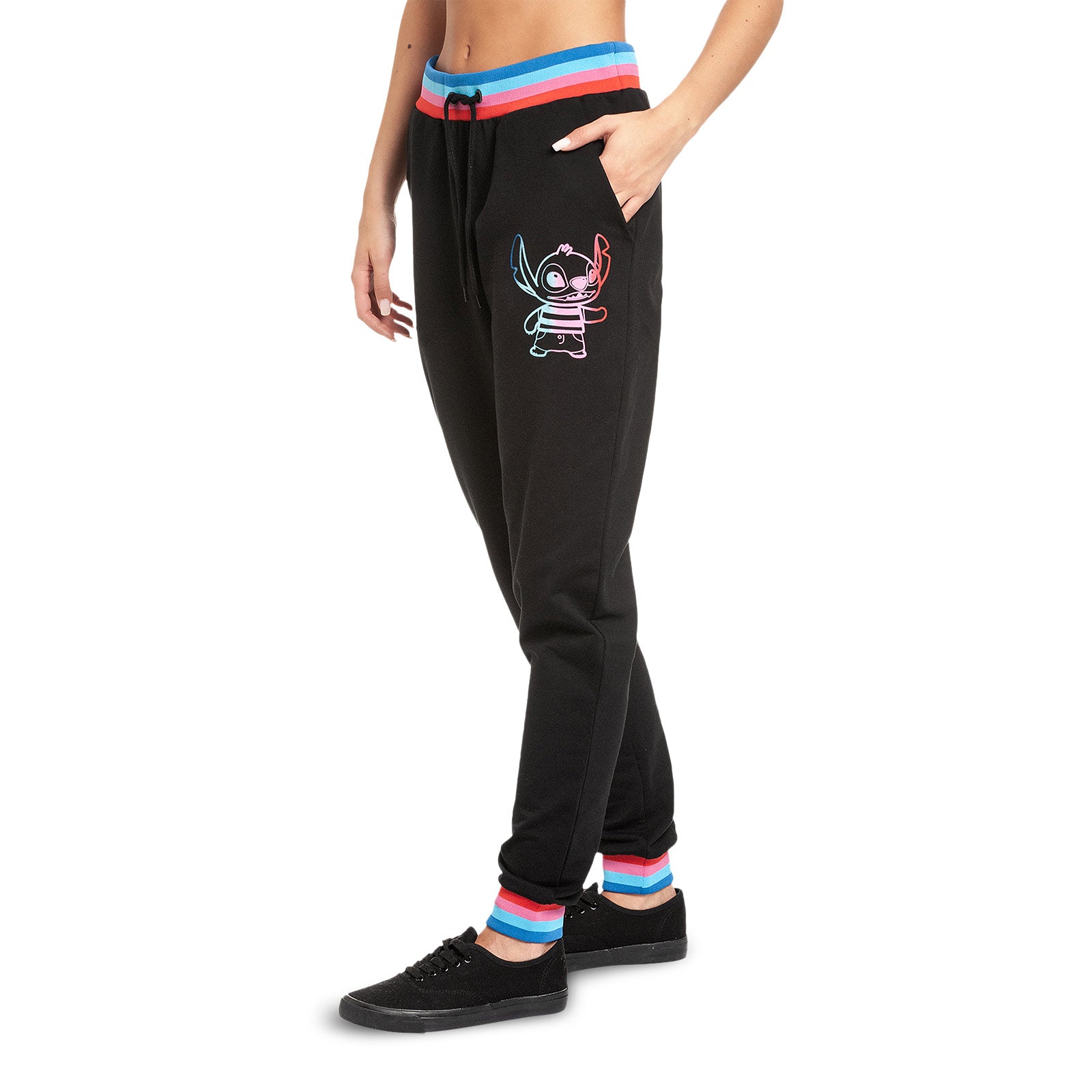 Image produit Lilo & Stitch - Pantalon de jogging Stitch Rainbow pour femmes noir