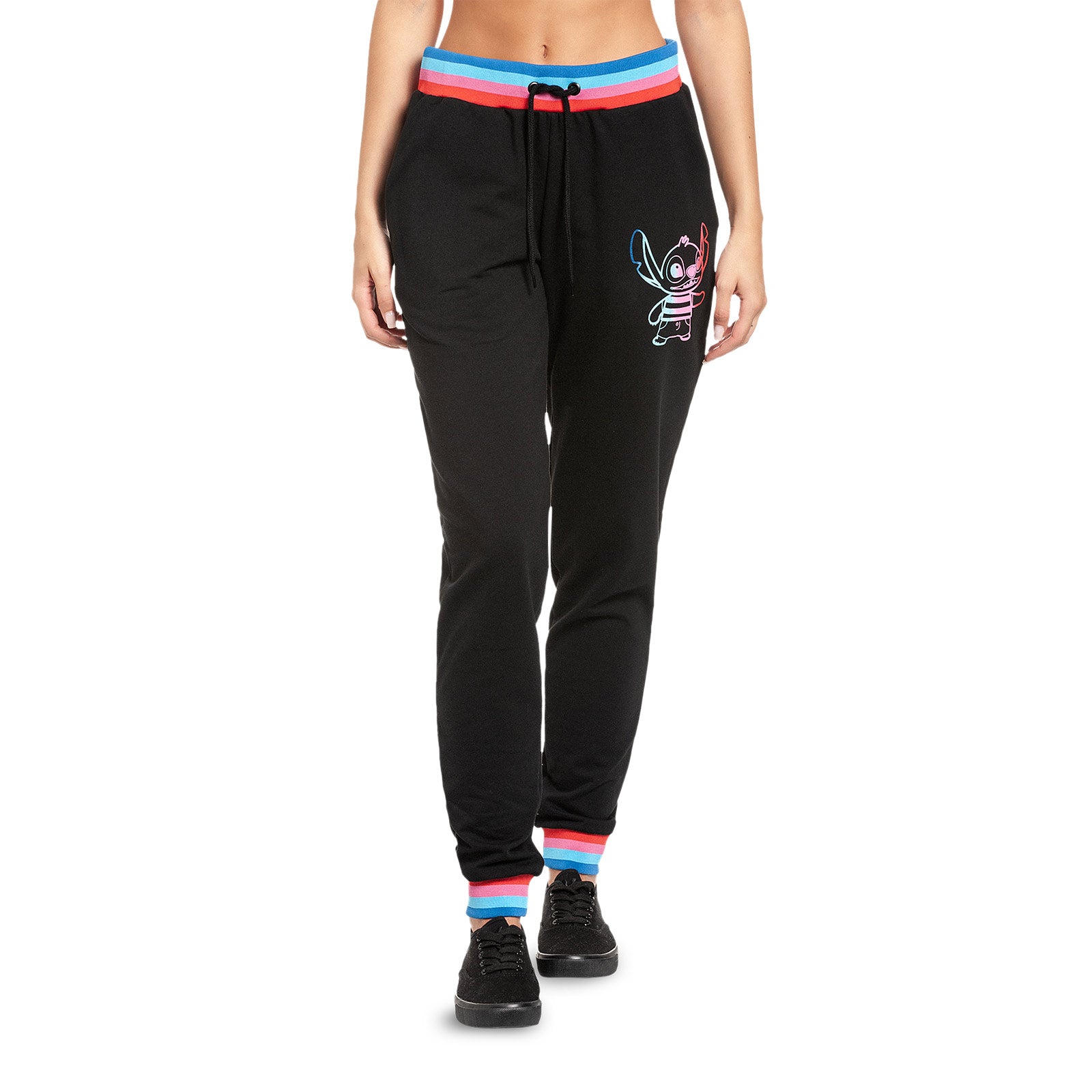 Image produit Lilo & Stitch - Pantalon de jogging Stitch Rainbow pour femmes noir
