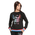 Image produit Lilo & Stitch - Sweat à capuche Rainbow Stitch pour femme noir