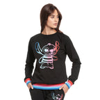Image produit Lilo & Stitch - Sweat à capuche Rainbow Stitch pour femme noir