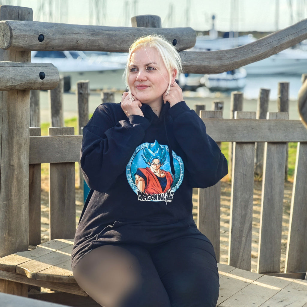 Image produit Dragon Ball Super - Sweat à capuche Goku Super Saiyan Blue noir