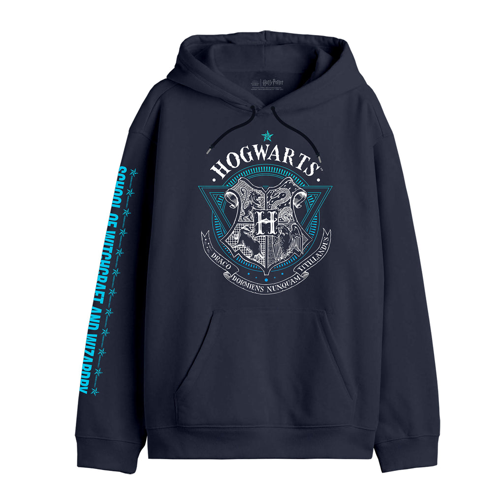 Image produit Harry Potter - Sweat à capuche Hogwarts School of Witchcraft bleu