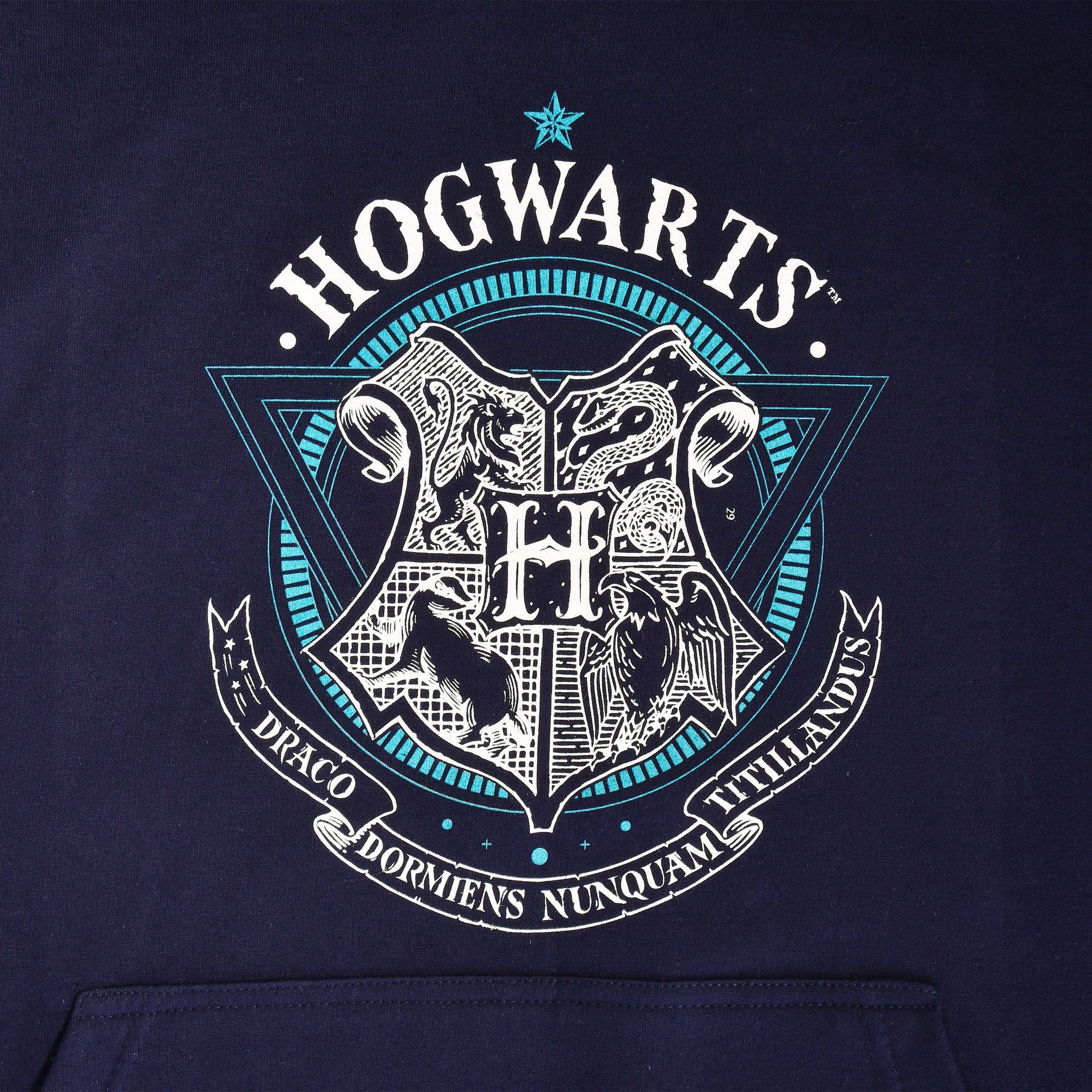 Image produit Harry Potter - Sweat à capuche Hogwarts School of Witchcraft bleu